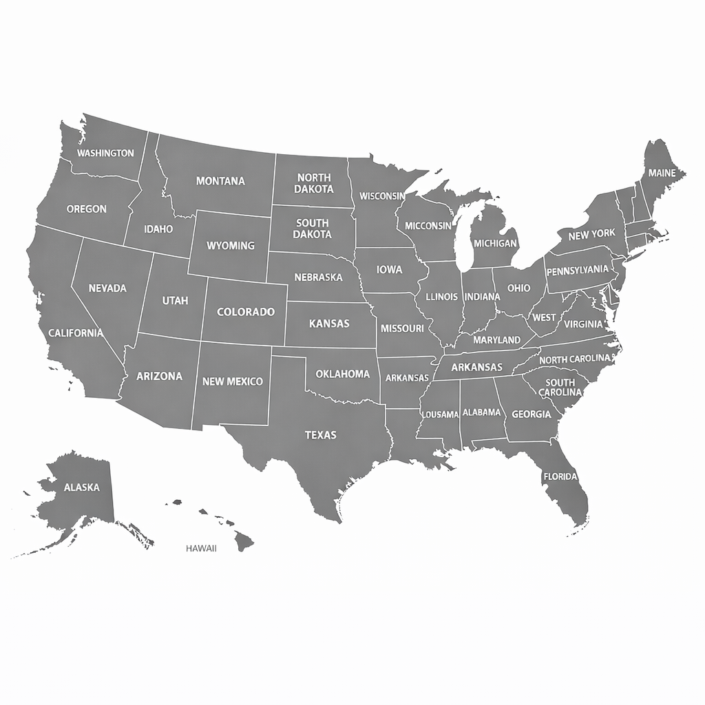 map of usa with states